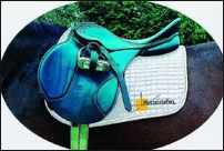 Reitsport Satteldecke mit Schriftzug Stickerei